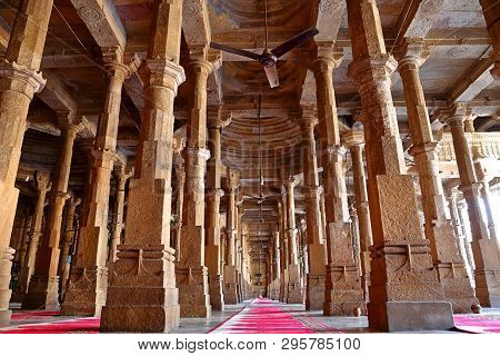 Jama Masijd Mosque In Makaraba, Ahmedabad In The Indian State Of Gujarat