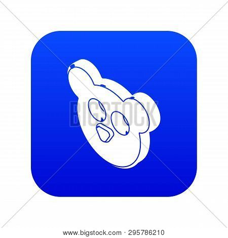 Mouse Form Button Clothes Icon Blue Vector Isolated On White Background