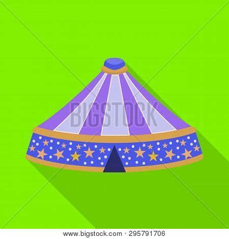 Vector Illustration Of Circus And Tent Logo. Collection Of Circus And Big Vector Icon For Stock.