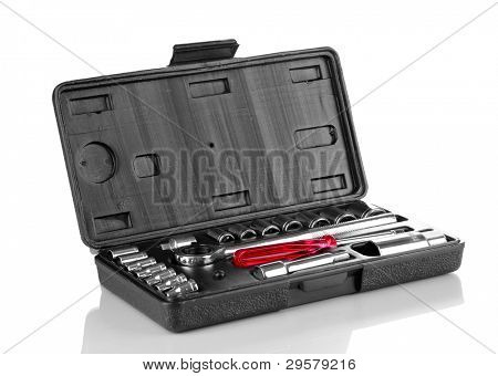 Tool kit isolata on white