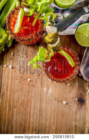 Spicy Bloody Mary Cocktail With Garnish