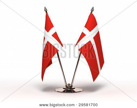 Miniature Flag af Danmark (isoleret)
