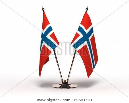 Miniature Flag af Norge (isoleret)