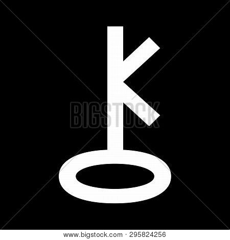 Illustration Of Astrology Chiron Sign On Dark Background