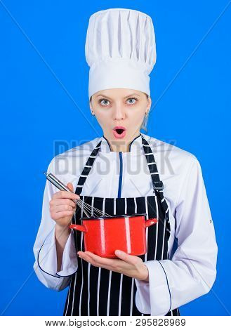 Start Slowly Whisking Or Beating Cream. Use Hand Whisk. Kitchen Utensils Concept. Best Whipping Tech