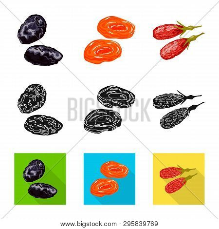 Vector Illustration Of Food  And Raw  Logo. Set Of Food  And Nature   Stock Vector Illustration.