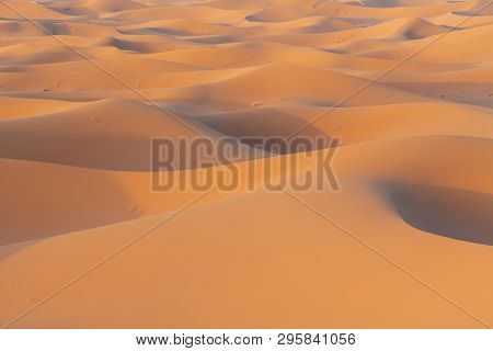 Sunrise On Sand Dunes, Sahara Sand Dunes Africa Morocco