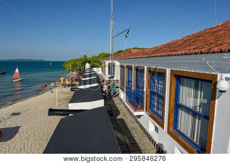 Itaparica Island, Brazil - 4 February 2019: Fort Of Itaparica Island On Brazil