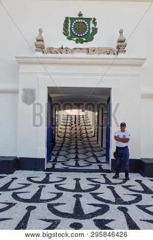 Entrance Of The Fort  At Itaparica Island On Brazil