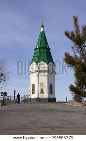 Russia, Krasnoyarsk, March 2019: Chapel Of Praskovia Friday.