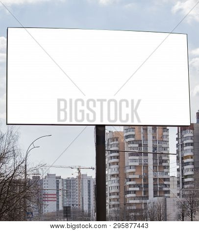 Mocap. Billboard On The Road.
Banner For Advertising. Copy Space