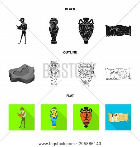 Vector Illustration Of Story And Items Icon. Set Of Story And Attributes  Vector Icon For Stock.