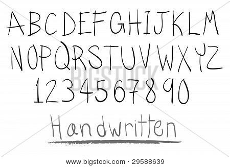 Mano escrita Alphabet.eps