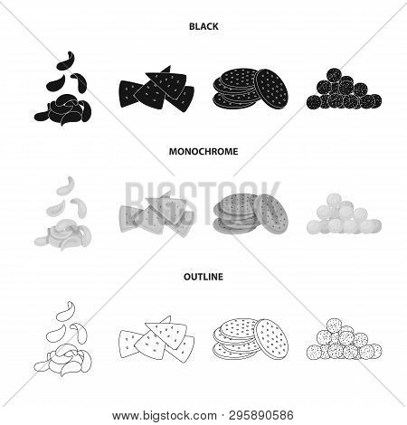 Vector Design Of Oktoberfest And Bar Sign. Set Of Oktoberfest And Cooking Stock Vector Illustration.