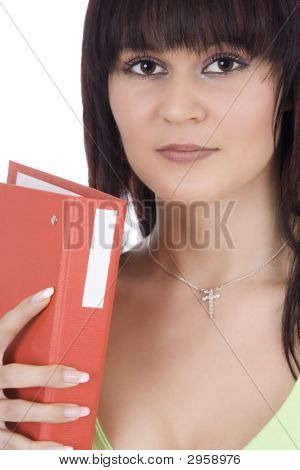 Woman With File