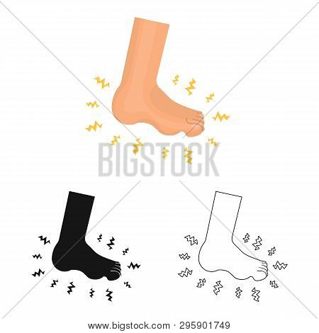 Vector Design Of Foot  And Flatfoot  Logo. Set Of Foot  And Anatomy  Stock Symbol For Web.