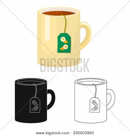 Vector Design Of Cup  And Tea Icon. Set Of Cup  And Drink  Stock Symbol For Web.