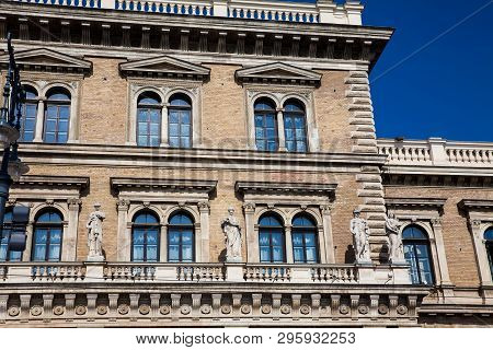 Facade Of The Building Of The Corvinus University Of Budapest