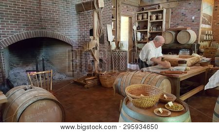 May 31, 2016, Dayton, Oh, Bread Making Demonstration At The Carillon Brewing Company In Carillon His