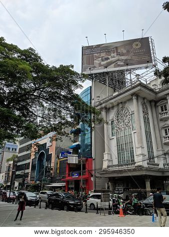 Jakarta, Indonesia  - April 7, 2019: Traffic On Jalan Blora (blora Street).