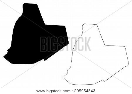 Ouargla Province (provinces Of Algeria, Peoples Democratic Republic Of Algeria) Map Vector Illustrat