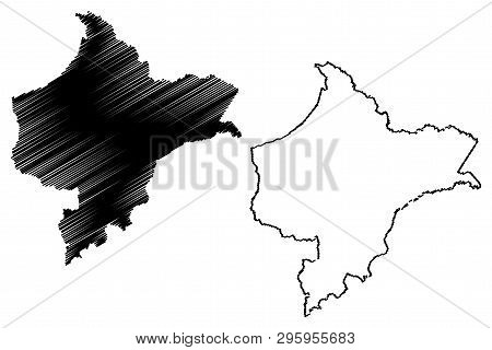 Department Of Loreto (republic Of Peru, Regions Of Peru) Map Vector Illustration, Scribble Sketch Lo