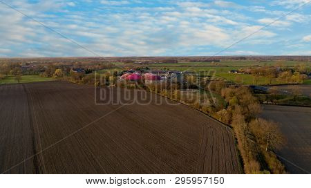 Biogas Plant For Generating Electricity And Generating Energy During A Drone Flight