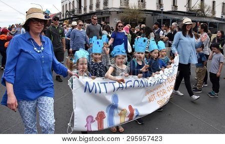 Bowral, Australia - Sept 22, 2018. Tulip Time Street Parade Features Marching Bands, Various Floats 