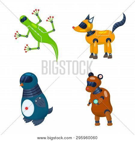 Vector Illustration Of Robot And Cybernetic Icon. Set Of Robot And Automation Vector Icon For Stock.