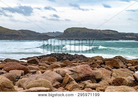 Waves Coming Into Cruit Island - A Small Inhabited Island In The Rosses Region Of County Donegal, Ir
