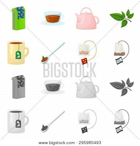 Vector Design Of Healthy And Floral  Symbol. Set Of Healthy And Gradient Vector Icon For Stock.