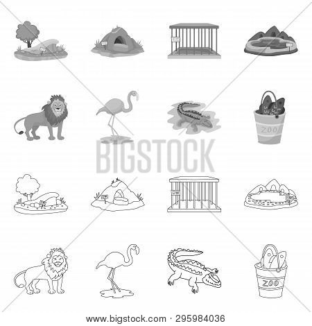 Vector Illustration Of Nature  And Fun  Sign. Collection Of Nature  And Entertainment Stock Vector I