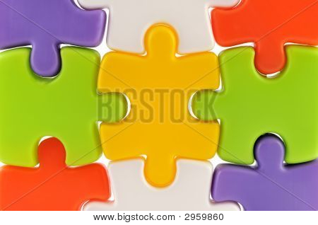 Puzzle-Stücke zusammen