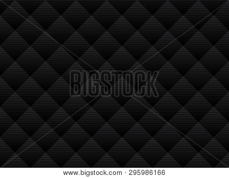 Abstract Vector Black And Gray Subtle Lattice Pattern Background. Modern Style With Monochrome Trell