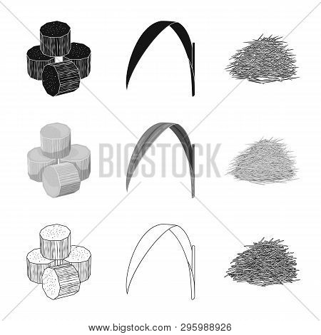 Vector Design Of Farm And Agriculture  Icon. Set Of Farm And Technology Vector Icon For Stock.