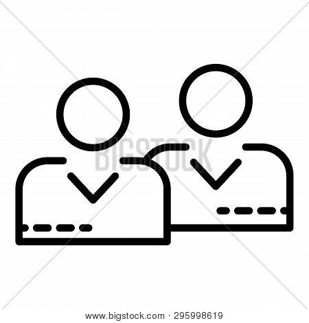 Call Center Agents Icon. Outline Call Center Agents Vector Icon For Web Design Isolated On White Bac