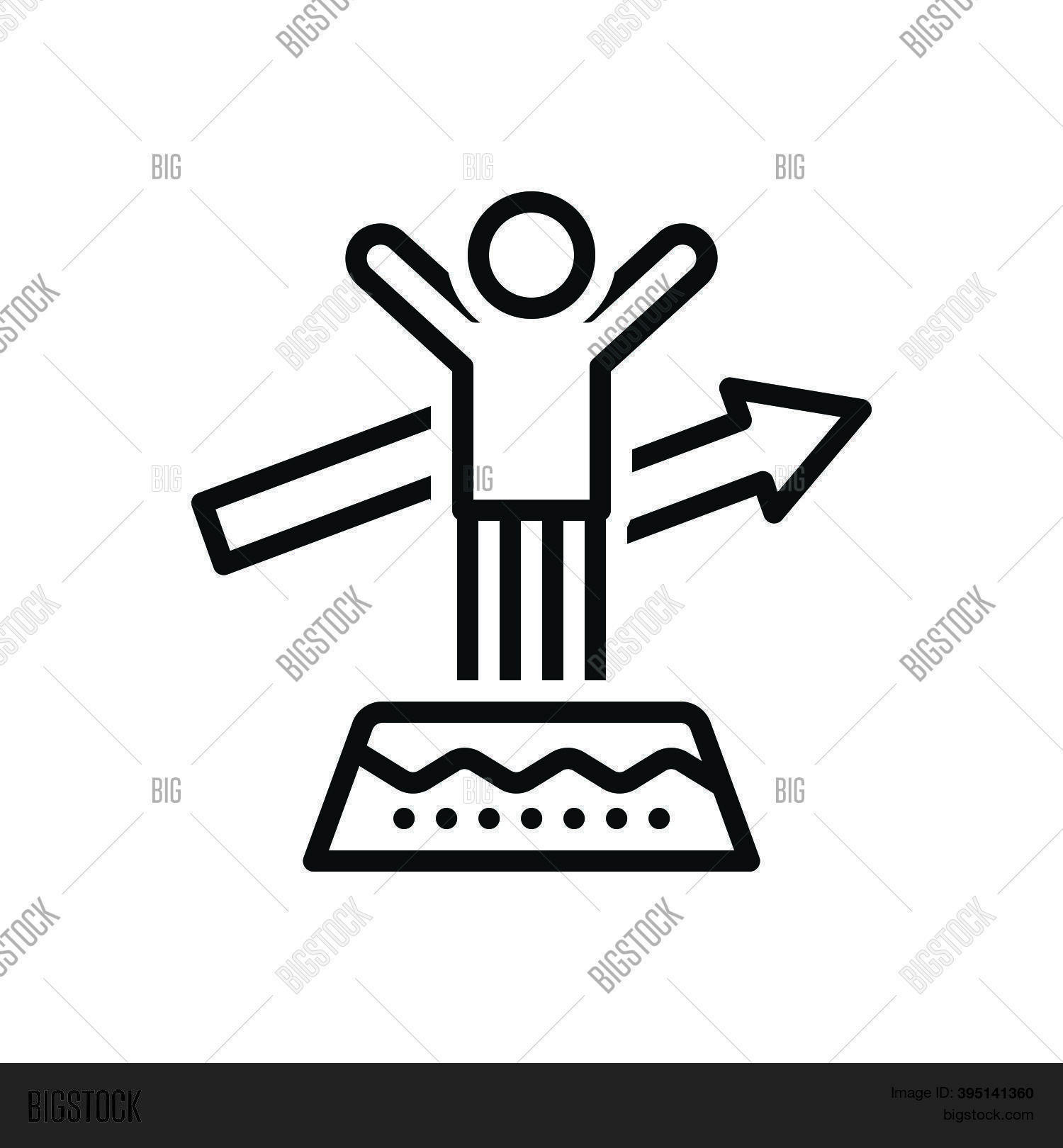 Black Line Icon Vector & Photo (Free Trial) | Bigstock