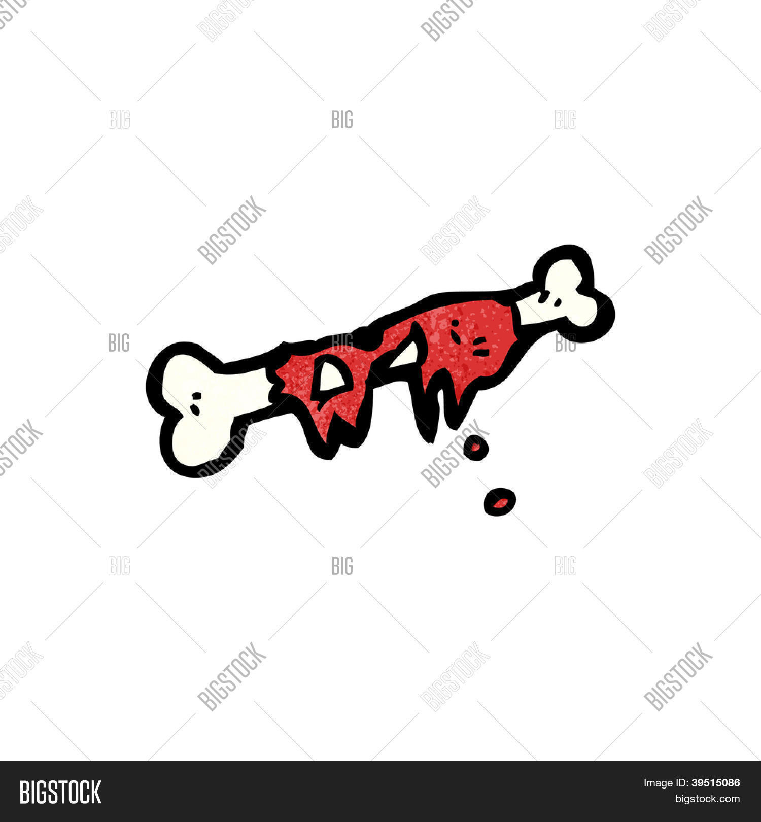 Cartoon Meat On Bone Vector & Photo (Free Trial) Bigstock