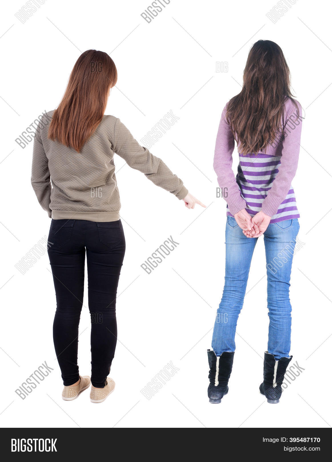 Back View Two Young Image & Photo (Free Trial) | Bigstock