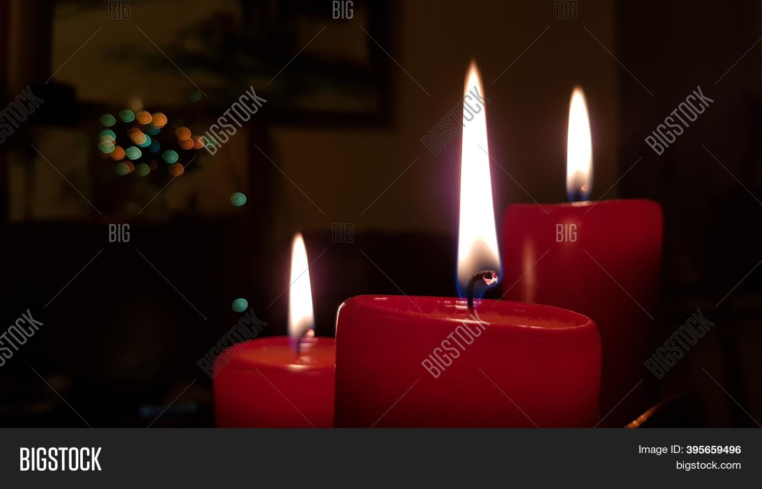 Three Red Candles Image & Photo (Free Trial) Bigstock