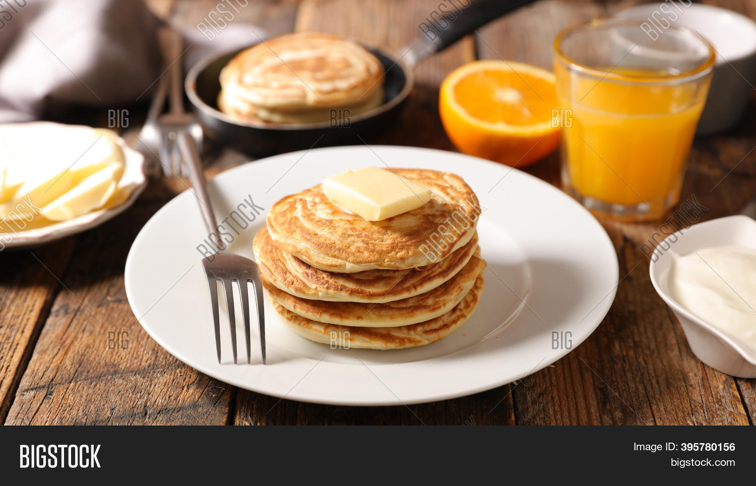 Pancake Orange Juice Image & Photo (Free Trial) Bigstock
