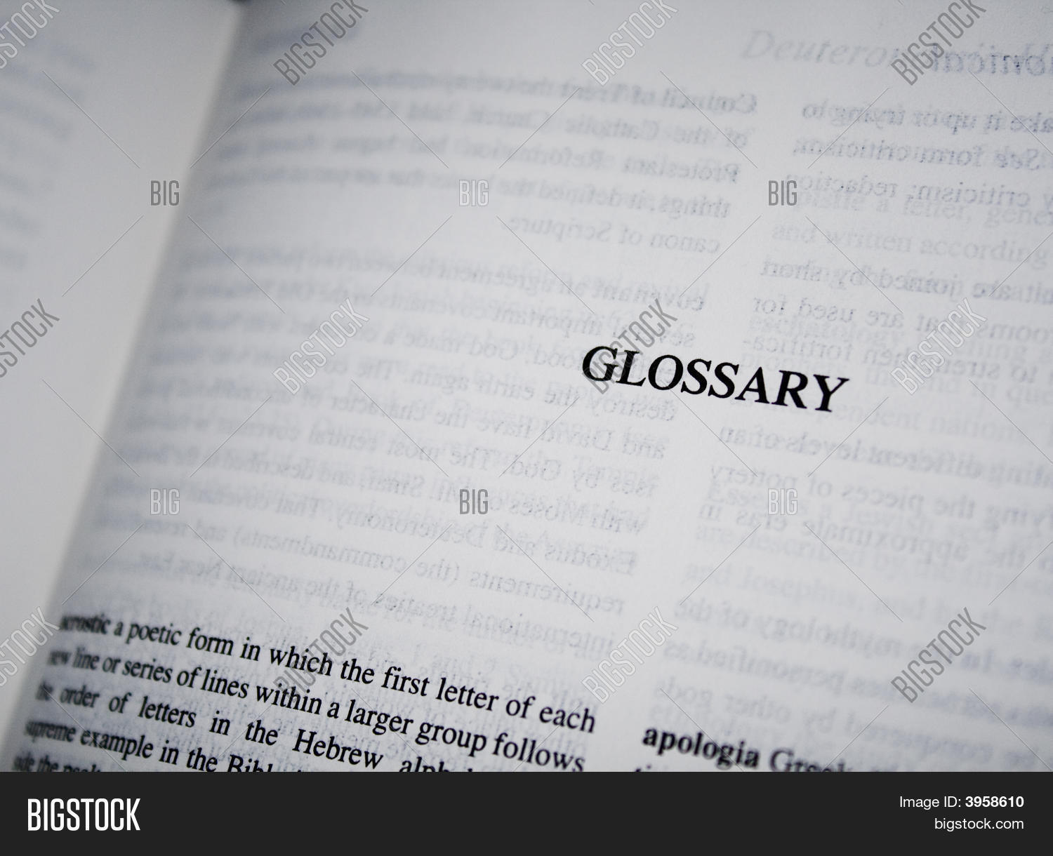 Book Glossary Image & Photo (Free Trial) Bigstock