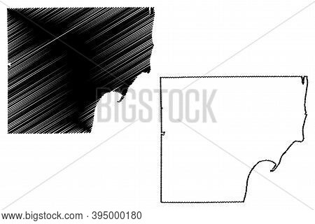 Iosco County, Michigan (u.s. County, United States Of America, Usa, U.s., Us) Map Vector Illustratio