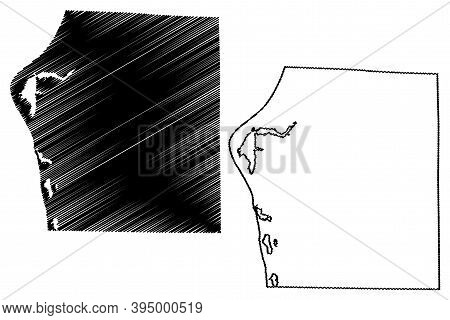 Mason County, Michigan (u.s. County, United States Of America, Usa, U.s., Us) Map Vector Illustratio