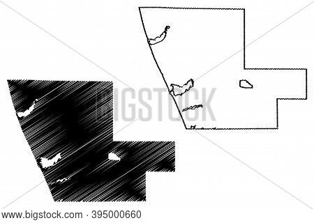 Muskegon County, Michigan (u.s. County, United States Of America, Usa, U.s., Us) Map Vector Illustra