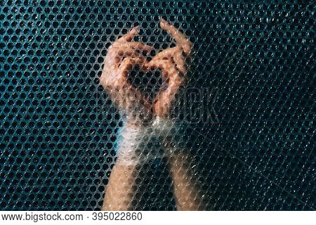 Human Rights. Forced Labour. Slavery Violence. Liberty Freedom. Powerless Tied Hostage Woman Hands I
