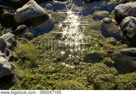 Sparkling Water Of The Rocky Stream Mollarino In The Italian Lazio Region