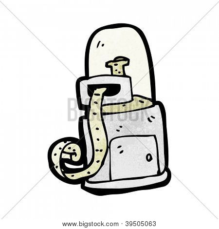 cartoon stock ticker machine