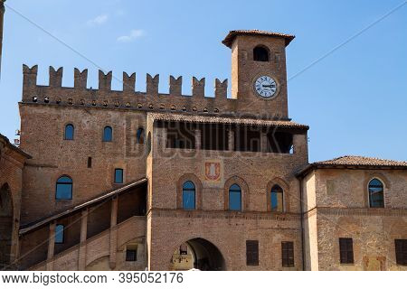 Castell 'arquato, Italy, August 25, 2020 - Podestà Palace In Castell'arquato, Piacenza Province, Emi