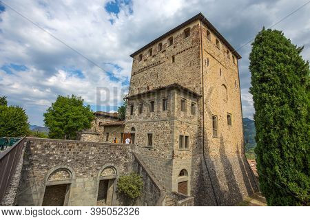 Bobbio, Italy, August 20, 2020 - Malaspina Castle In Bobbio, Piacenza Province, Emilia Romagna, Ital